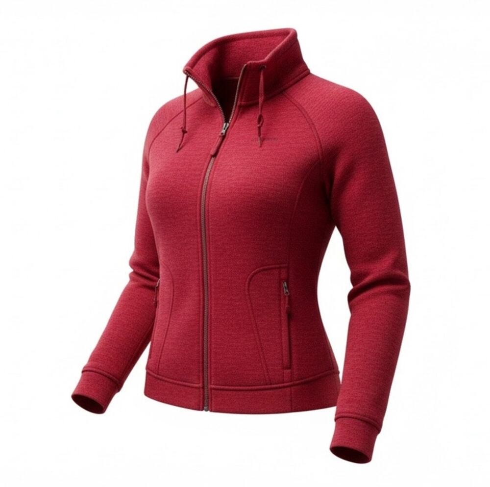Avalanche Outdoor Apparel Sweater Fleece Jacket Large Red Full Zip